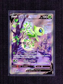 2021 Pokemon SWSH08 Fusion Strike CELEBI V #245 Alternate Full Art Ultra Rare - Image 1