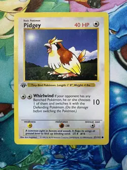 Pidgey 57/102 | 1st Edition Base Set Shadowless, MP | Pokemon TCG 1999 - Image 1