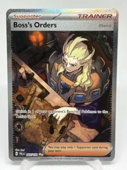 Pokemon Boss's Orders 265/193 Paldea Evolved Full Art Trainer NM - Image 1