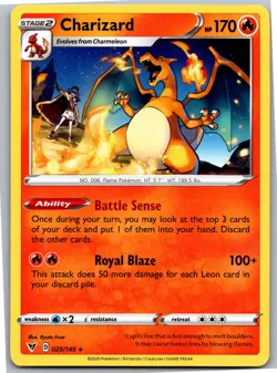 Charizard - SWSH04: Vivid Voltage 025/185 - Rare - NM Pokemon TCG - Image 1