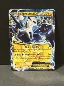Thundurus EX 98/108 Ultra Rare Pokemon LP BW81 Black Star Promo 2013 Holo Rare! - Image 1