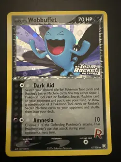 Rocket's Wobbuffet (47/109) - Team Rocket Returns, SWIRL, Rare Stamped Holo 2004 - Image 1