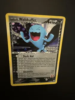 Rocket's Wobbuffet (47/109) - Team Rocket Returns, SWIRL, Rare Stamped Holo 2004 - Image 4