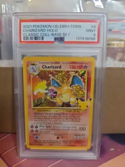 Pokemon 2021 Charizard 4/102 Celebrations Classic Collection PSA 9 - Image 1