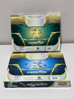 Pokemon TCG Glaceon & Leafeon VSTAR Special Collection Sealed Set of 2 SEE DISC - Image 2