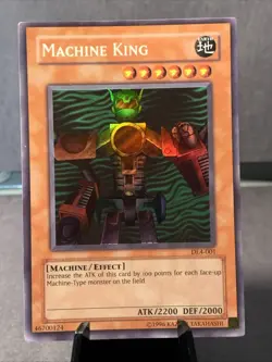 Yugioh TCG Machine King #DL4-001 Super Rare Duelist League Promo VTG LP - Image 1