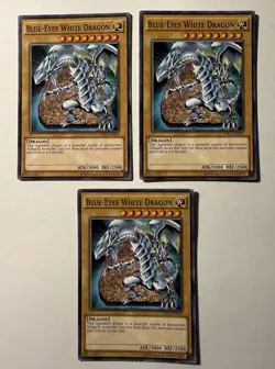 Blue-Eyes White Dragon X3 (Tablet Art) - LDK2-ENK01 - Unlimited LP/MP YUGIOH - Image 1