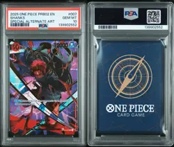2025 PRB02 OP06-007 Shanks SP English One Piece TCG the Best Vol. 2 PSA 10 - Image 1