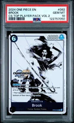2024 ONE PIECE CHAMP 2024 TOP PLAYER PACK VOL.2 #092 BROOK PSA 10 - Image 1