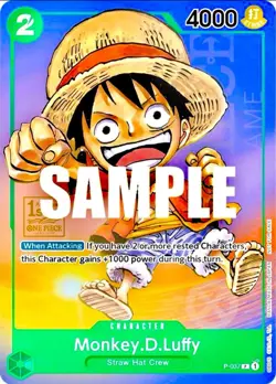 Monkey D. Luffy P-037 One Piece Promo Card TCG 1st Anniversary Stamped Foil NM - Image 2