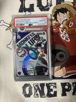 One Piece Monkey D. Luffy Dodgers Card PSA 10 GEM Mint Promo Card English - Image 1