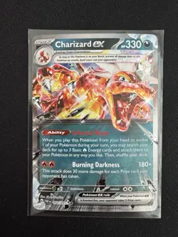 Pokemon TCG Charizard EX Holo Double Rare Card 54/091 Paldean Fates NM - Image 1