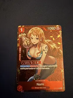 One Piece TCG | Nami | Winner | ST01-007 | Promo Card | Bandai | English | NM - Image 1