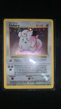 1999 Pokemon Holo Shadowless Base Set Clefairy #5 - Image 1