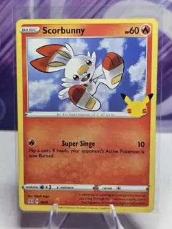 Scorbunny 16/25 - Non-Holo - Pokemon 25th Anniversary McDonalds Promo - Image 1