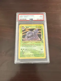 1999 POKEMON FOSSIL #13 MUK HOLO PSA 9 MINT - Image 1
