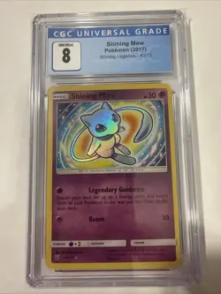 Pokemon Shining Mew 40/73 Shining Legends Holo CGC 8 PSA - Image 1