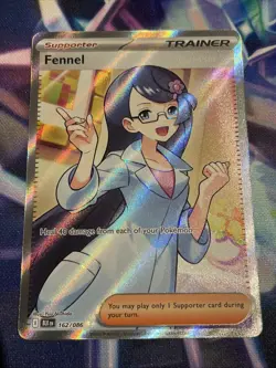Pokemon TCG Fennel 162/086 Holo Double Rare Full Art Black Bolt NM/M - Image 1