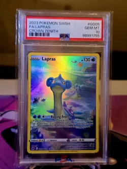 2023 Pokemon SWSH Lapras Crown Zenith FA #GG05 psa 10 - Image 1