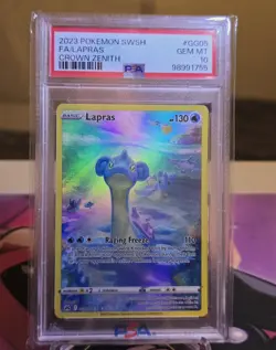 2023 Pokemon SWSH Lapras Crown Zenith FA #GG05 psa 10 - Image 2