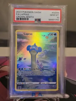2023 Pokemon SWSH Lapras Crown Zenith FA #GG05 psa 10 - Image 3