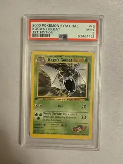 2000 Pokemon - 1st Edition Koga’s Golbat - Gym Challenge 46/132 PSA 9 Mint! WOTC - Image 1