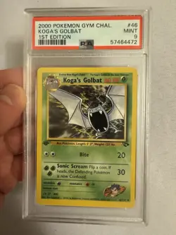 2000 Pokemon - 1st Edition Koga’s Golbat - Gym Challenge 46/132 PSA 9 Mint! WOTC - Image 2