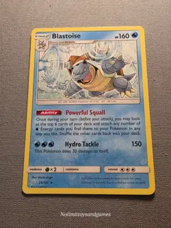 Pokemon Blastoise #25 Rare SM Team Up Sun & Moon Free Shipping - Image 1