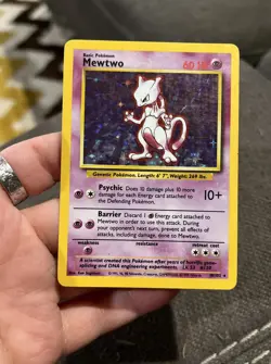 Pokemon TCG Mewtwo Base Set 10/102 Holo 1999-2000 WOTC - Image 1