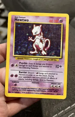 Pokemon TCG Mewtwo Base Set 10/102 Holo 1999-2000 WOTC - Image 3