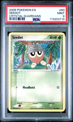 2006 POKEMON EX CRYSTAL GUARDIANS #60 SEEDOT PSA 9 - Image 1
