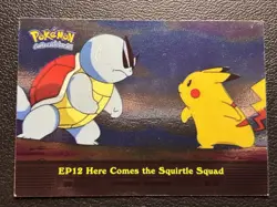 Topps Pokemon EP12 Here Comes The Squirtle Squad Rainbow Foil TV Animation NM-LP - Image 1