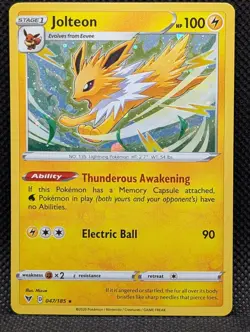 Pokemon TCG Jolteon Pokemon Promos 47/185 Holo Promo Cosmos Holo Rare Promo - Image 1