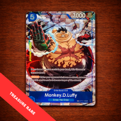 Monkey.D.Luffy OP11-058 Carrying On His Will OP13 Treasure Rare TR One Piece TCG - Image 1