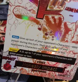 Honesty Impact (Alternate Art) OP11-018 A Fist of Divine Speed Foil - Image 2