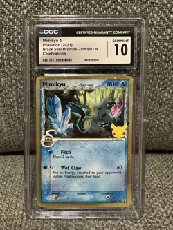 Mimikyu (Delta Species) SWSH136 SWSH: Sword & Shield Promo Cards Holo CgC 10 - Image 1