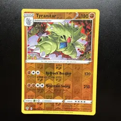FREE SHIPPING 088/189 TYRANITAR REVERSE HOLO DARKNESS ABLAZE POKEMON CARD - Image 1