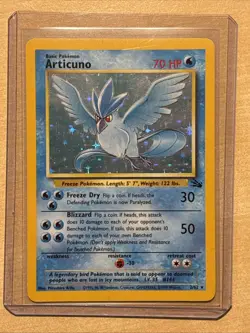 Pokemon TCG Articuno Fossil Holo Unlimited Rare Card 2/62 - Image 1