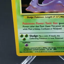 Muk Fossil 13/62 NM MINT Pokemon Card Holo Rare WOTC Vintage 1999 - Image 3