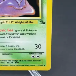 Muk Fossil 13/62 NM MINT Pokemon Card Holo Rare WOTC Vintage 1999 - Image 4
