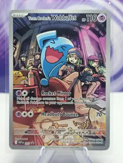Pokemon Team Rocket's Wobbuffet 203 Promo SV Scarlet & Violet Rare Card NM - Image 1