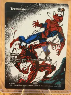 MTG Terminate FULL ART Regular NM/M MTG Spider-man Magic Card Marvel - Image 1