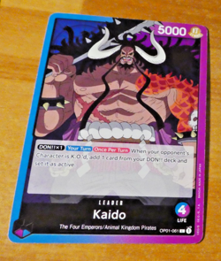 ONE PIECE ENGLISH CARD GAME CARTE CARTE OP01-061 KAIDO EN MINT - Image 1