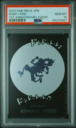 PSA 10 GEM MINT JAPANESE ONE PIECE 2023 DON!! CARD 1ST ANNIVERSARY EVENT LUFFY - Image 1