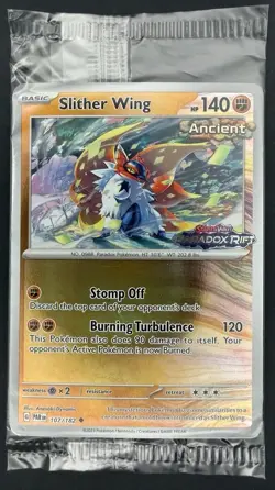 Slither Wing 107/182 Paradox Rift Stamped | Best Buy Promo Pokemon Card Sealed - Image 1