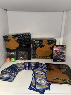 Pokemon Shining Fates Elite Trainer BOX Wgame pieces, 100 random pokemon cards - Image 1