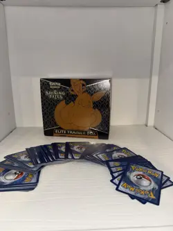 Pokemon Shining Fates Elite Trainer BOX Wgame pieces, 100 random pokemon cards - Image 2