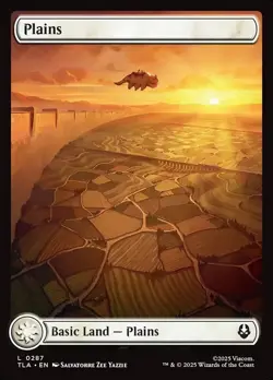 MTG Avatar *FOIL* FULL ART APPA LAND C Plains #0287 - Image 1