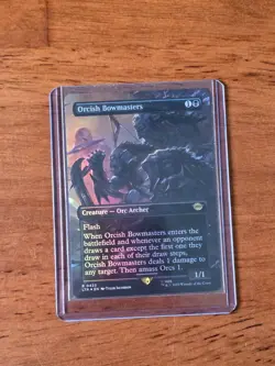 MTG Magic the Gathering FOIL Orcish Bowmasters Borderless LTR! - Image 1