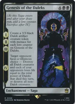 MTG Genesis of the Daleks Foil NM Doctor Who Magic 69 - Image 1